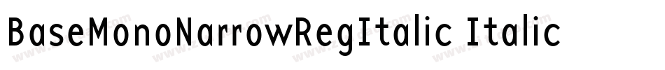 BaseMonoNarrowRegItalic Italic字体转换